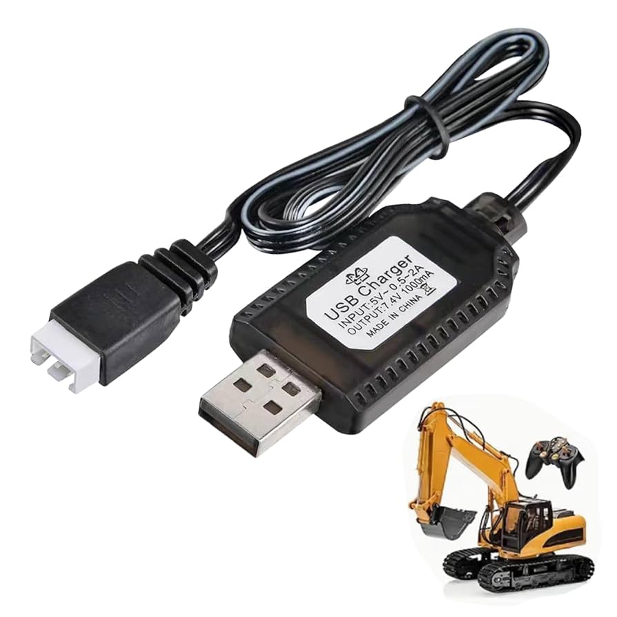 ドローン　バッテリー　USBコネクタ多数とLIPO充電器セット ドローンバッテリー USB充電器 3.7V-7.4Vまで対応 汎用 #301
